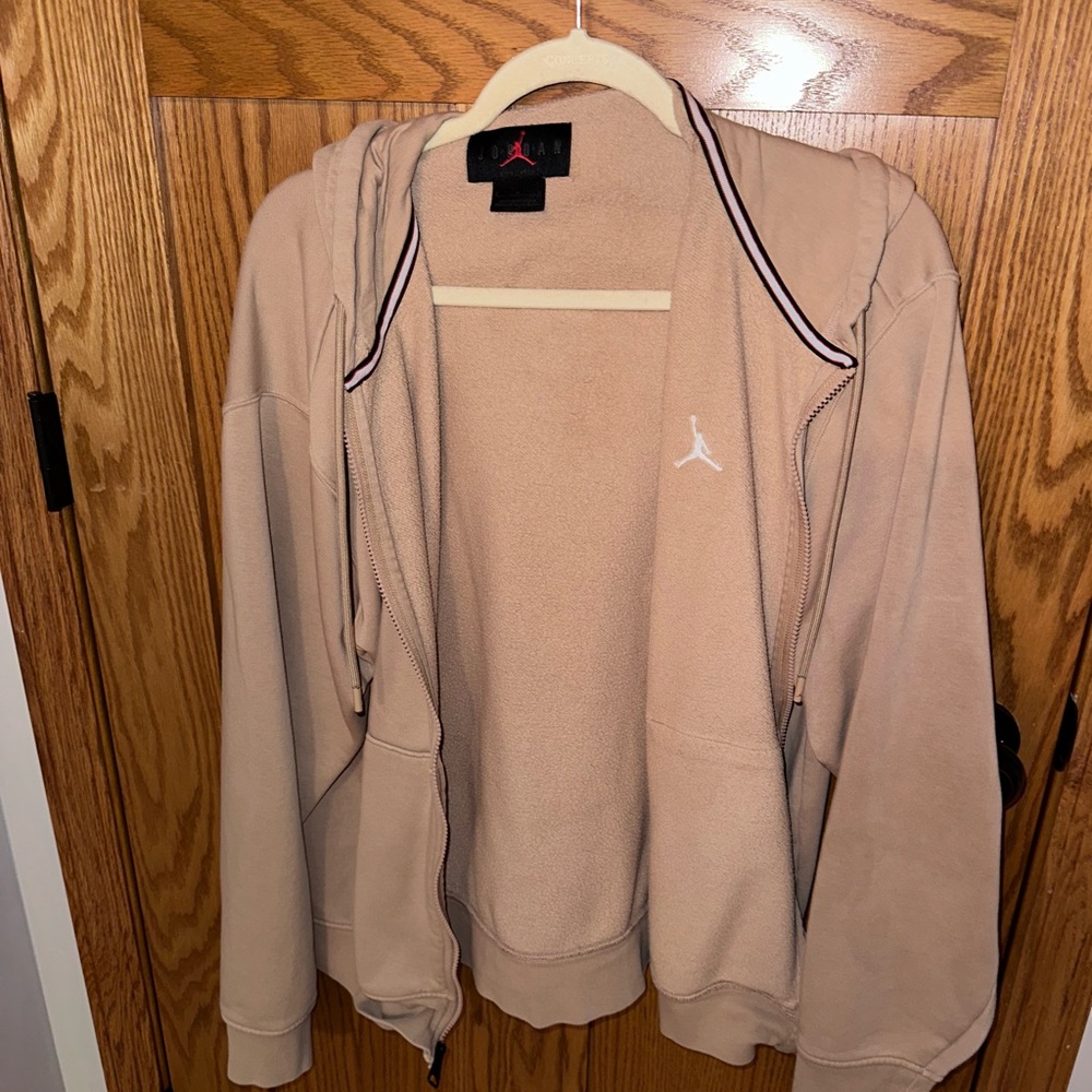 Jordan Tan Zip Up Sweater